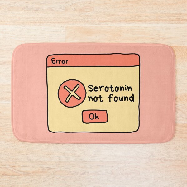 Item preview, Serotonin Not Found – Retro Brain Error Sticker designed and sold by mikasa.art.