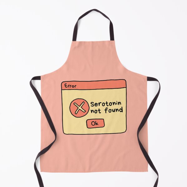 Item preview, Serotonin Not Found – Retro Brain Error Sticker designed and sold by mikasa.art.