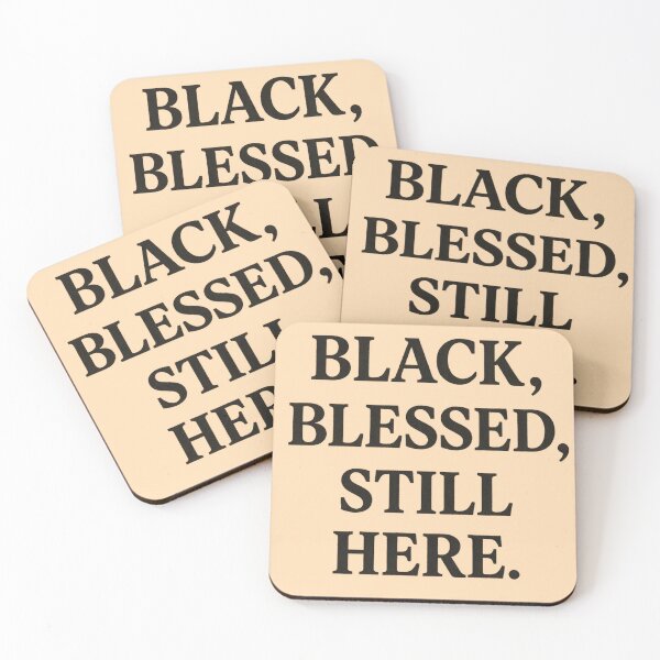 Item preview, Black Blessed Still Here – Black History Month Faith Design designed and sold by The Melanic.