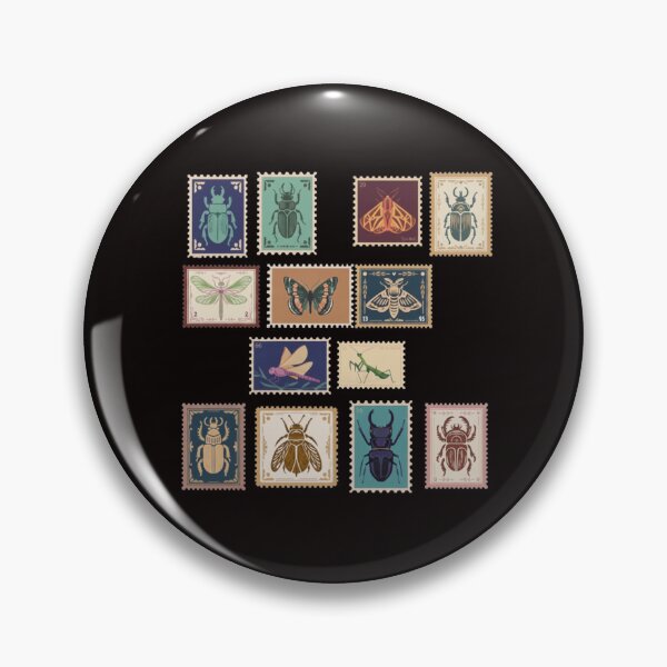 Item preview, Vintage Insect Stamps, Bug Lover, Entomology, Nature Aesthetic Insect Lover, beetle gift ideas Insect designed and sold by DesignDenDo ⭐⭐⭐⭐⭐.
