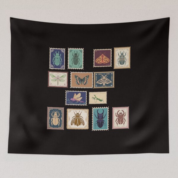 Item preview, Vintage Insect Stamps, Bug Lover, Entomology, Nature Aesthetic Insect Lover, beetle gift ideas Insect designed and sold by DesignDenDo ⭐⭐⭐⭐⭐.