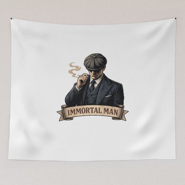 Item preview, Immortal Man – Minimalist Vintage Gangster Flat Cap Style designed and sold by ArminGreen.