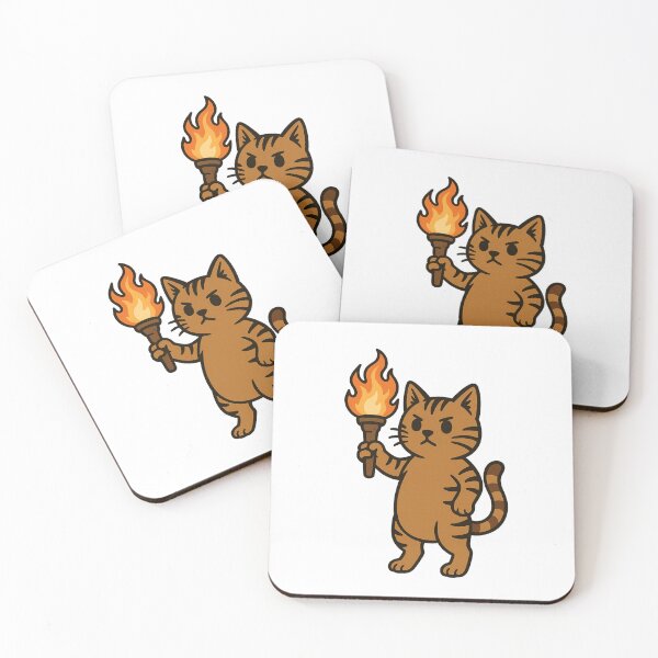 Item preview, Torch Cat – Fierce and Fiery! designed and sold by luckyyouth.
