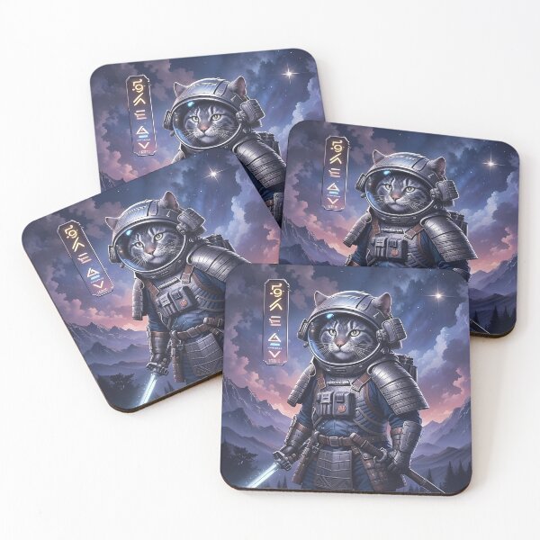 Item preview, Cybernetic Samurai Cat: The Neon Ronin designed and sold by KYOFRAME.
