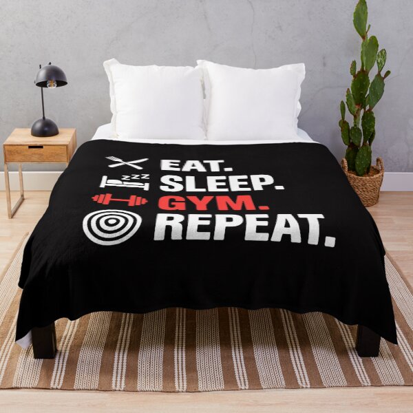 Item preview, Fitness Bodybuilding Eat Sleep Gym Repeat Workout Gym designed and sold by berniceschm.