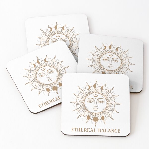 Item preview, Ethereal Balance Sun and Moon - Celestial Mystic Gold Astrology Art designed and sold by RectifyFashions.
