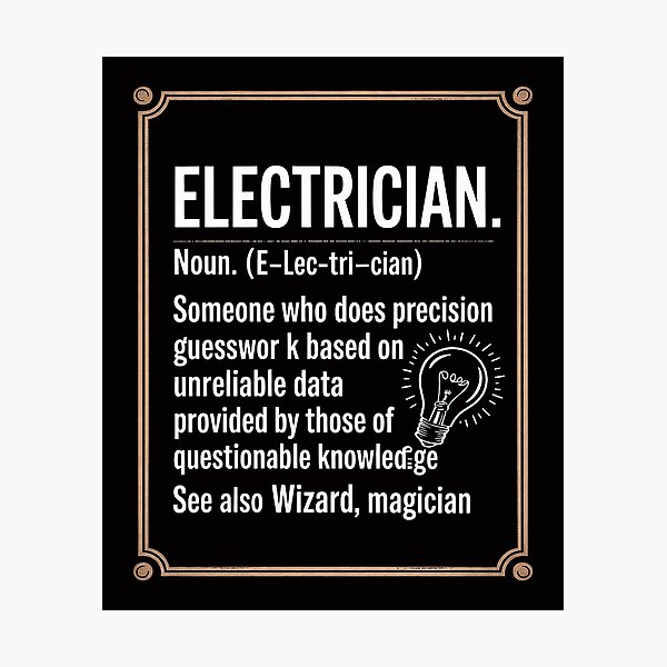 Item preview, Electrician Definition Gift Graduation Graduate Gift designed and sold by berniceschm.