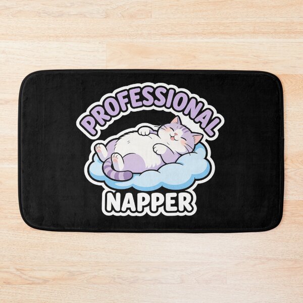 Item preview, Professional Napper – Funny Sleeping Cat on a Cloud Cartoon designed and sold by IODesignsofficial.
