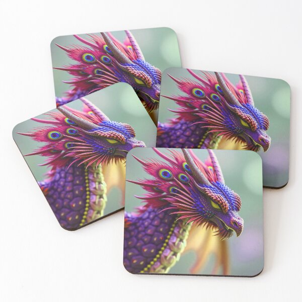 Item preview, Ruby-Crested Sapphire Dragon (Young Adult) designed and sold by Oceandiana.