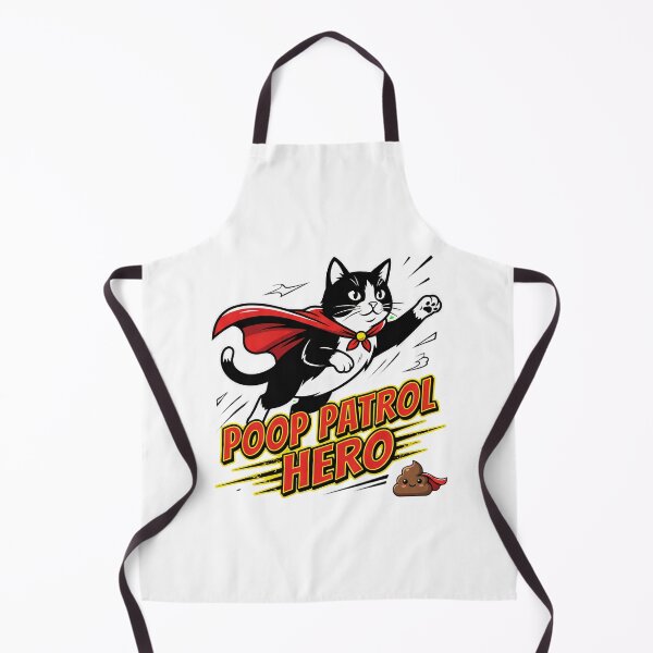 Item preview, Poop Patrol Hero Funny Superhero Cat designed and sold by Quillway.