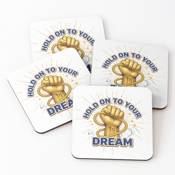 Item preview, Hold On To Your Dream - Retro Golden Fist Motivational Quote designed and sold by Latikshop.