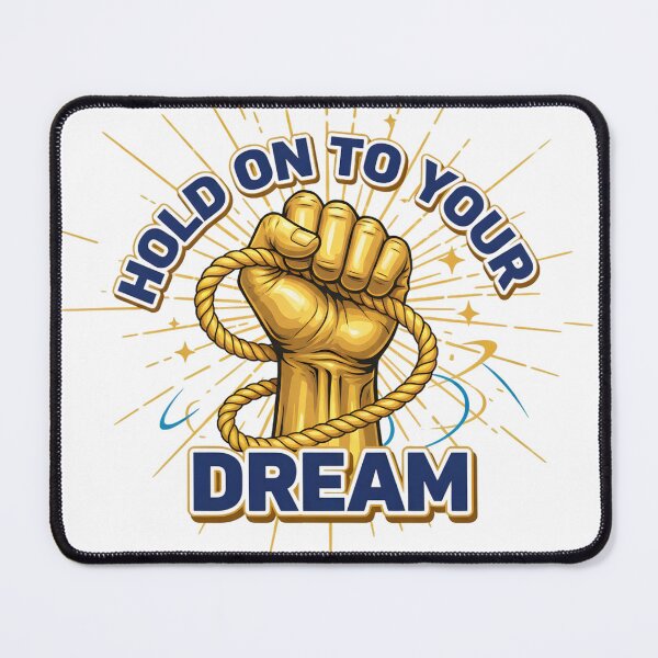 Item preview, Hold On To Your Dream - Retro Golden Fist Motivational Quote designed and sold by Latikshop.