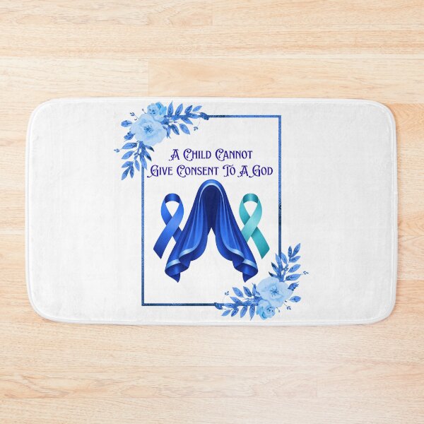 Item preview, Feminist Mary - Survivor Awareness Ribbons -  Blue Teal designed and sold by EvergreenRevolt.