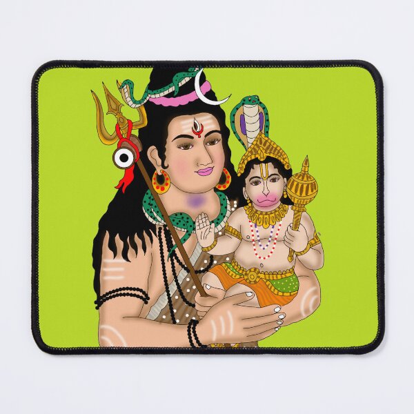 Item preview, Lord Hanuman With Shiva Design – Powerful Hindu Monkey God Artwork designed and sold by Harshit_Digital_Arts.