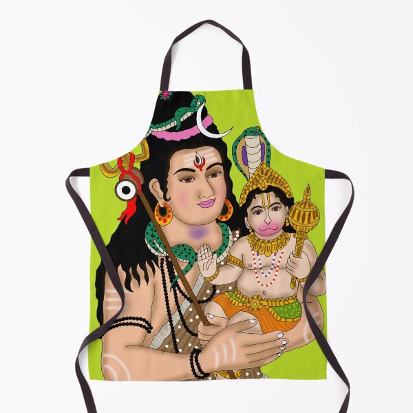 Item preview, Lord Hanuman With Shiva Design – Powerful Hindu Monkey God Artwork designed and sold by Harshit_Digital_Arts.