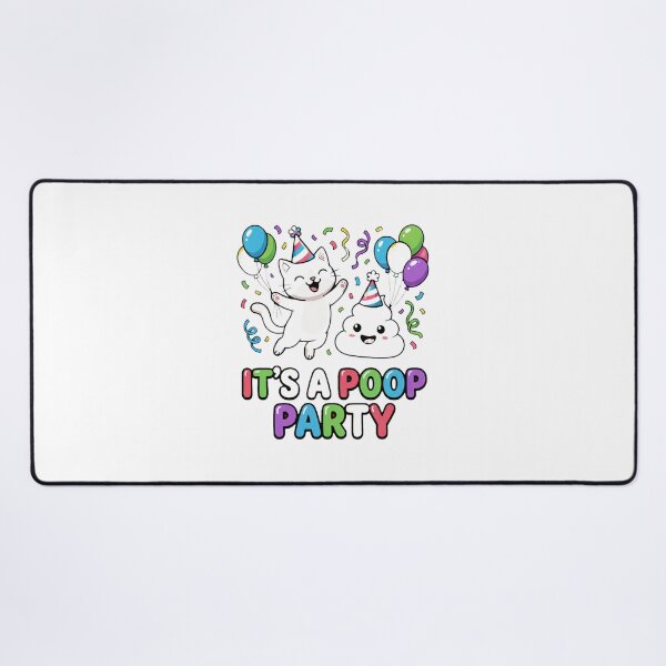 Item preview, It's A Poop Party Funny Cat Celebration Humor designed and sold by Quillway.