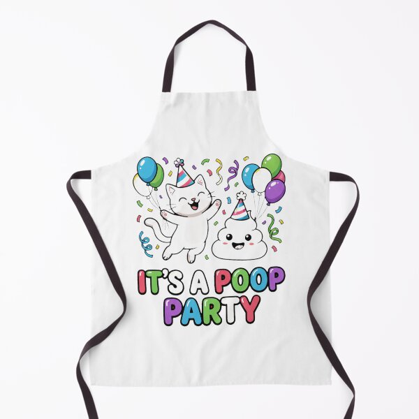 Item preview, It's A Poop Party Funny Cat Celebration Humor designed and sold by Quillway.