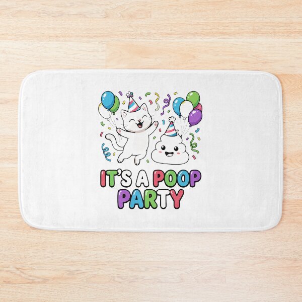 Item preview, It's A Poop Party Funny Cat Celebration Humor designed and sold by Quillway.