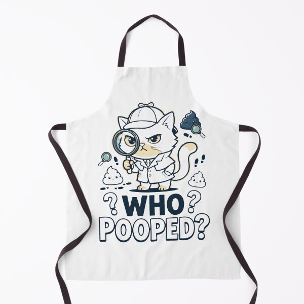 Item preview, Who Pooped Funny Cat Detective Mystery Humor designed and sold by Quillway.