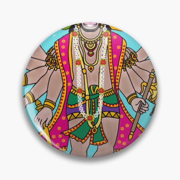 Item preview, Lord Panchmukhi Hanuman Design – Powerful Hindu Monkey God Artwork designed and sold by Harshit_Digital_Arts.
