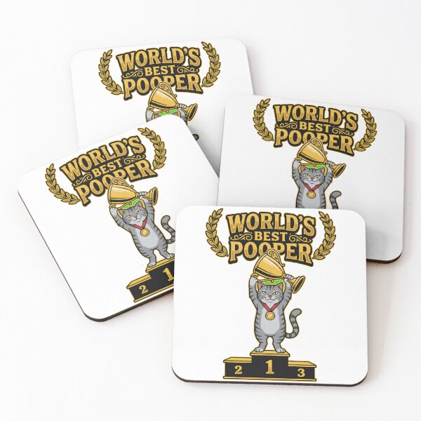 Item preview, World's Best Pooper Funny Cat Champion Trophy designed and sold by Quillway.