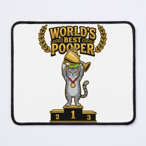 Item preview, World's Best Pooper Funny Cat Champion Trophy designed and sold by Quillway.