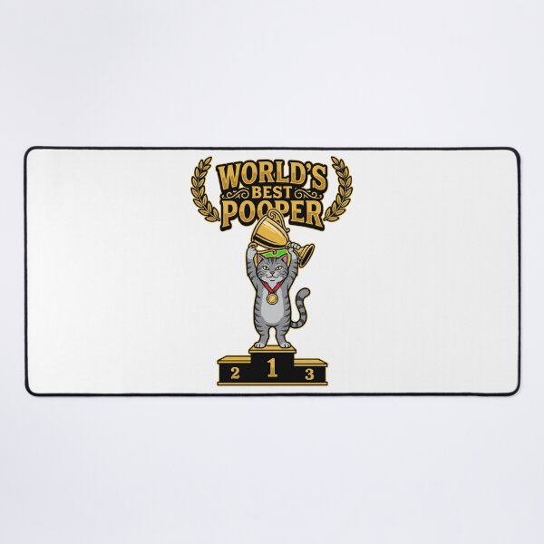 Item preview, World's Best Pooper Funny Cat Champion Trophy designed and sold by Quillway.