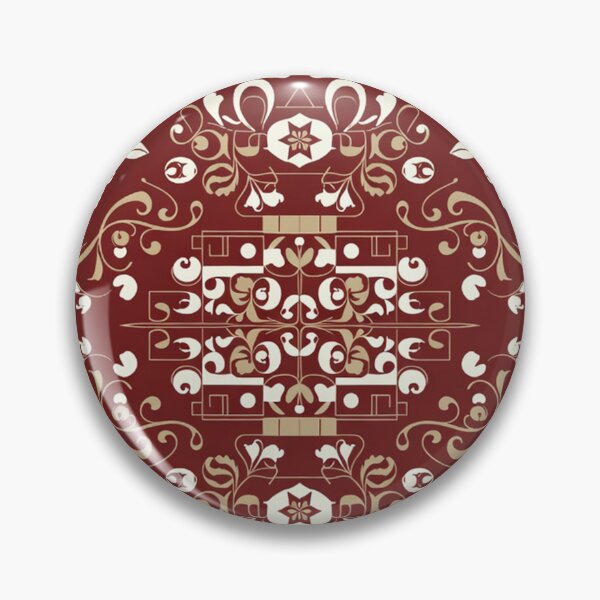Item preview, Ornate Red Floral Damask Pattern designed and sold by SassyArtistry.