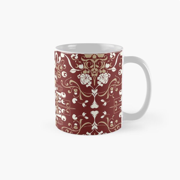 Item preview, Ornate Red Floral Damask Pattern designed and sold by SassyArtistry.