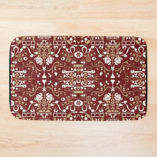 Item preview, Ornate Red Floral Damask Pattern designed and sold by SassyArtistry.