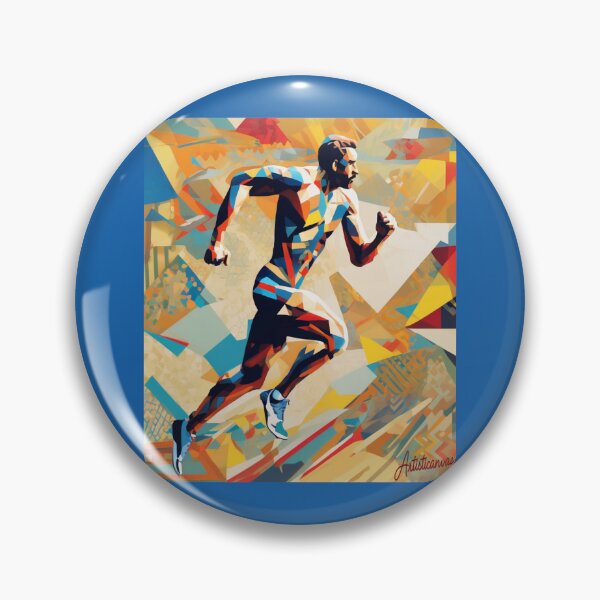 Item preview, "Dynamic Athlete: Abstract Geometric Motion" designed and sold by Artisticanvas.