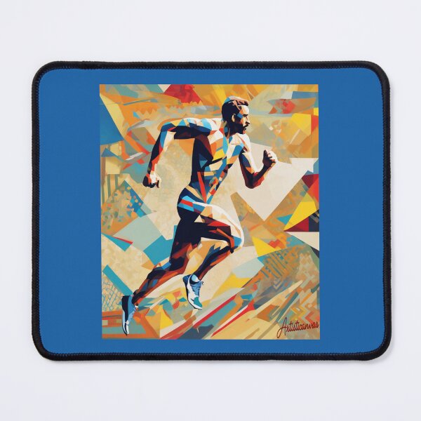 Item preview, "Dynamic Athlete: Abstract Geometric Motion" designed and sold by Artisticanvas.