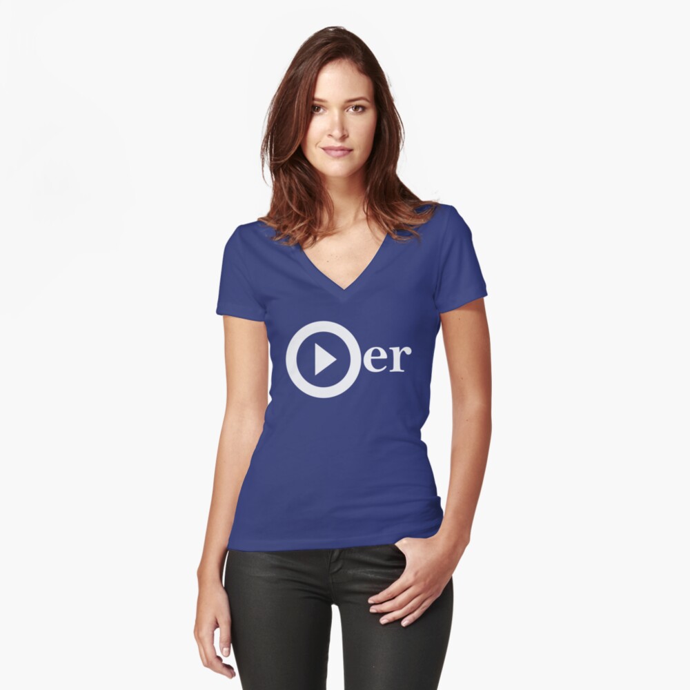 Item preview, Fitted V-Neck T-Shirt designed and sold by lilyquotes.