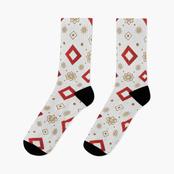 Item preview, Red and Gold Geometric Pattern designed and sold by SassyArtistry.