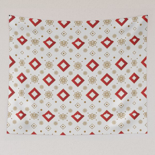 Item preview, Red and Gold Geometric Pattern designed and sold by SassyArtistry.