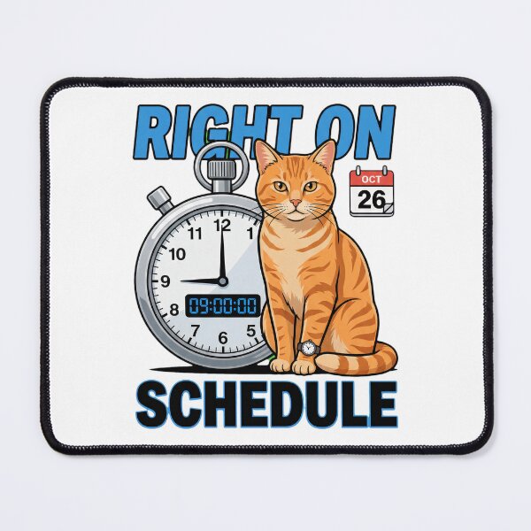 Item preview, Right On Schedule Funny Cat Routine Timer Humor designed and sold by Quillway.