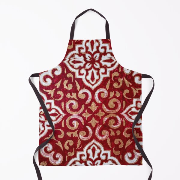 Item preview, Ornate Red Floral Damask Pattern designed and sold by SassyArtistry.
