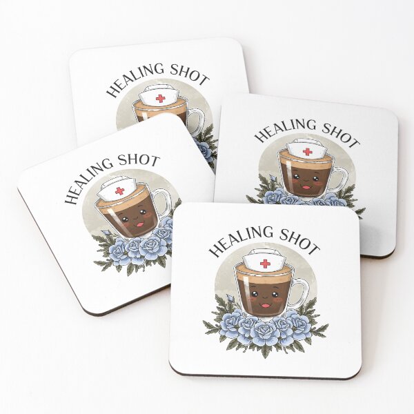 Item preview, Healing Shot Cute Nurse Espresso Art – Kawaii Coffee Medical Design designed and sold by ClinicalHubs.