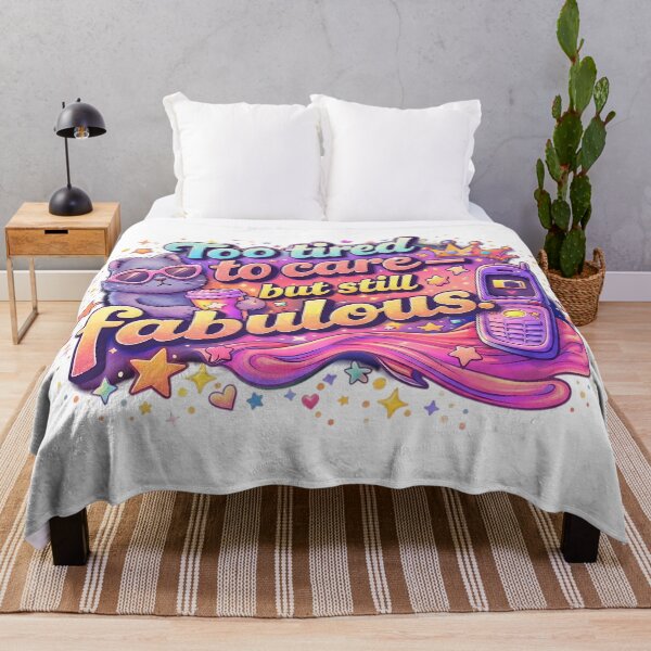 Item preview, Too Tired To Care — But Still Fabulous | Retro Groovy Sarcastic Design designed and sold by SoulenCify.