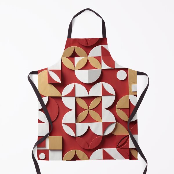 Item preview, Red Gold Geometric Abstract Pattern Background designed and sold by SassyArtistry.
