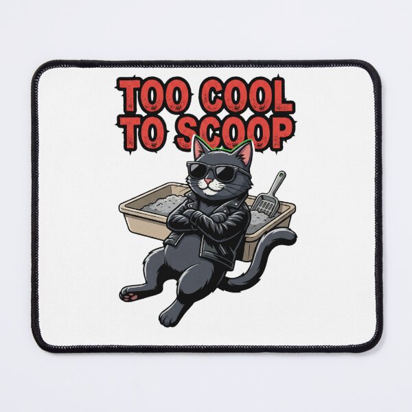 Item preview, Too Cool To Scoop Funny Rebel Cat Attitud designed and sold by Quillway.