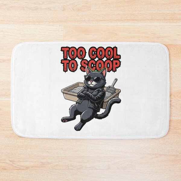 Item preview, Too Cool To Scoop Funny Rebel Cat Attitud designed and sold by Quillway.