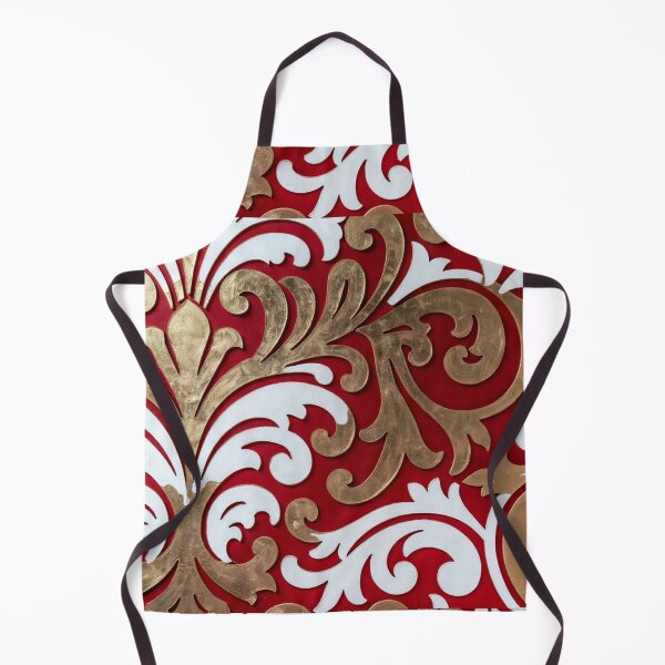 Artikelvorschau, Rotgoldenes barockes Blumenornamentmuster entworfen und verkauft von SassyArtistry.