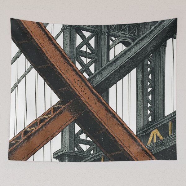 Item preview, Oblique Bridges – New York Structure Urban geometry collection designed and sold by Unurban.