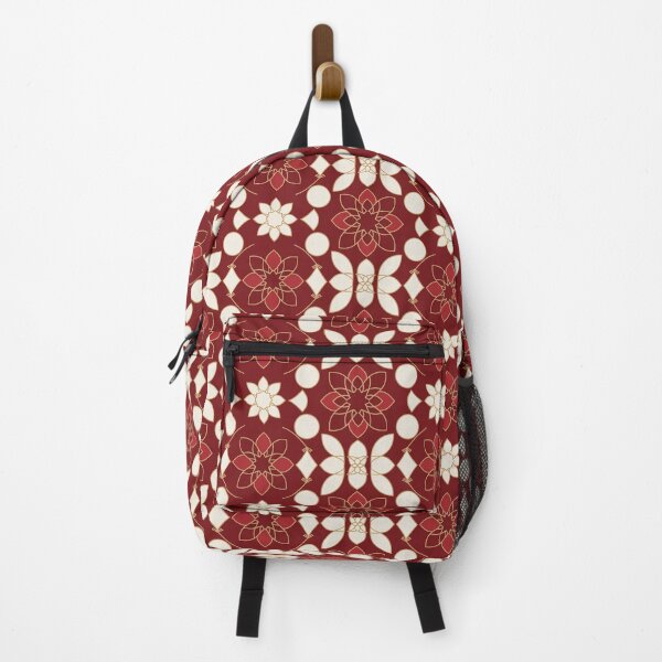 Item preview, Red Gold Floral Geometric Pattern designed and sold by SassyArtistry.