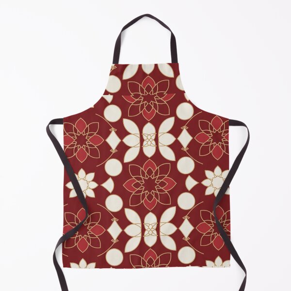 Item preview, Red Gold Floral Geometric Pattern designed and sold by SassyArtistry.