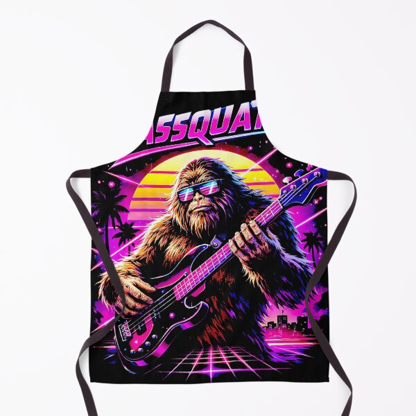 Item preview, Bassquatch Synthwave Bigfoot Bass Guitar Sasquatch designed and sold by gelenwakulau.