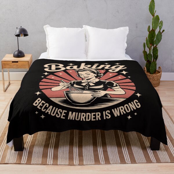Item preview, Baking Because Murder Is Wrong designed and sold by banbopbii.
