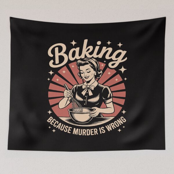 Item preview, Baking Because Murder Is Wrong designed and sold by banbopbii.