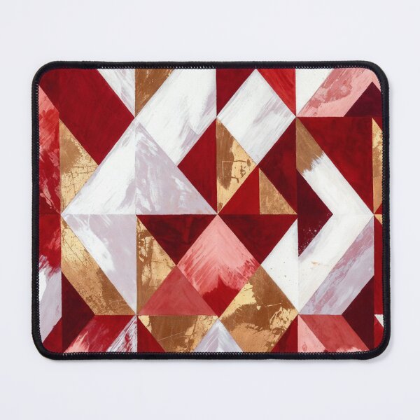 Item preview, Red White Gold Geometric Triangles designed and sold by SassyArtistry.